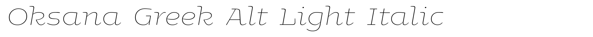 Oksana Greek Alt Light Italic image